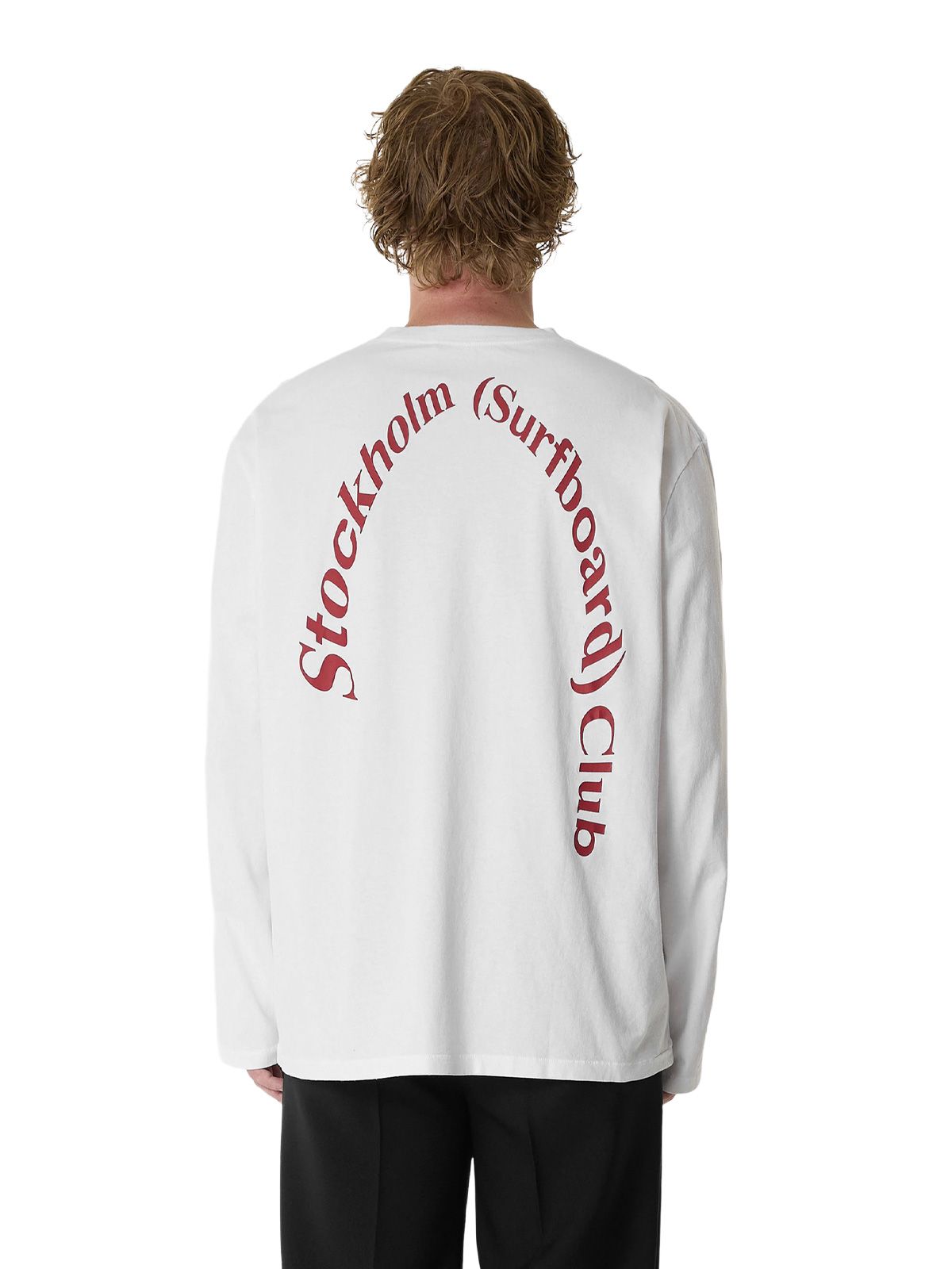 White greg long sleeve t-shirt STOCKHOLM (SURFBOARD) CLUB