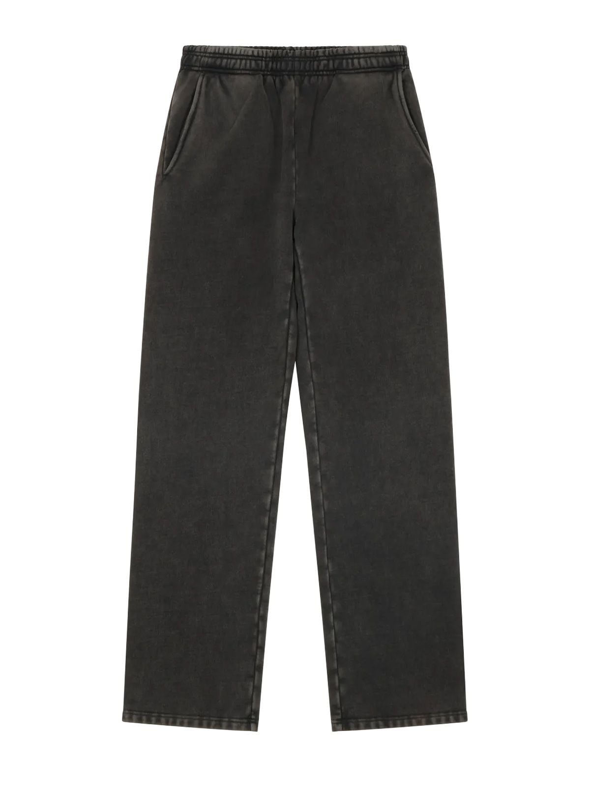 Washed black standard pants