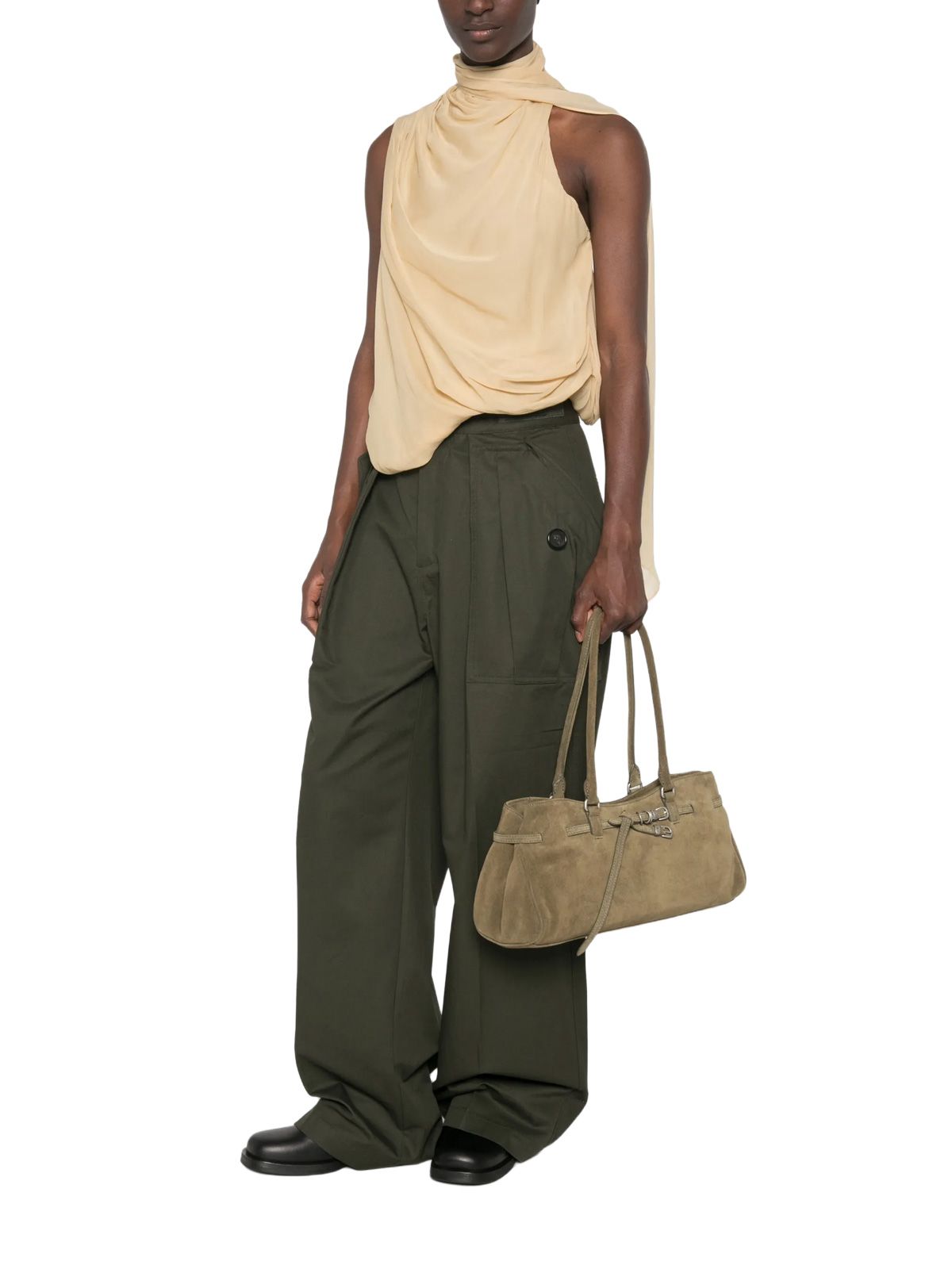 Olive soft grandma shoulder bag MARGESHERWOOD