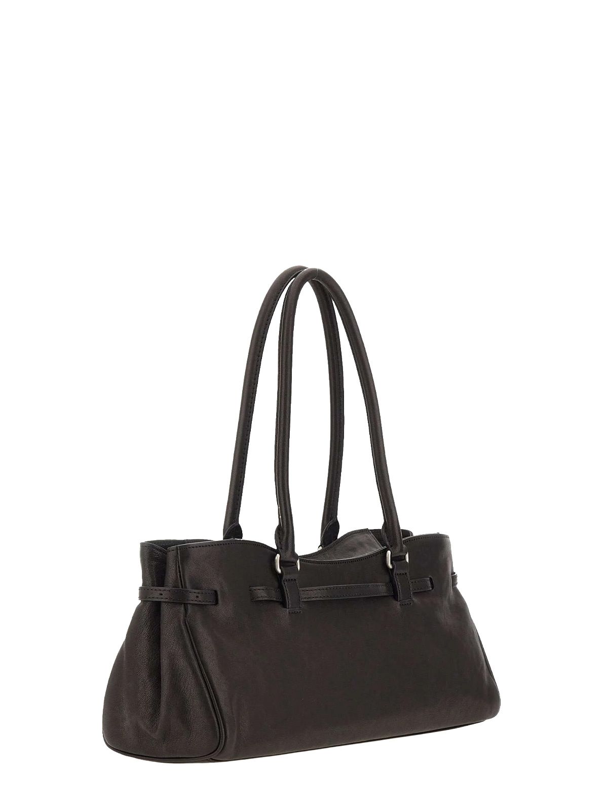 Black soft grandma shoulder bag MARGESHERWOOD