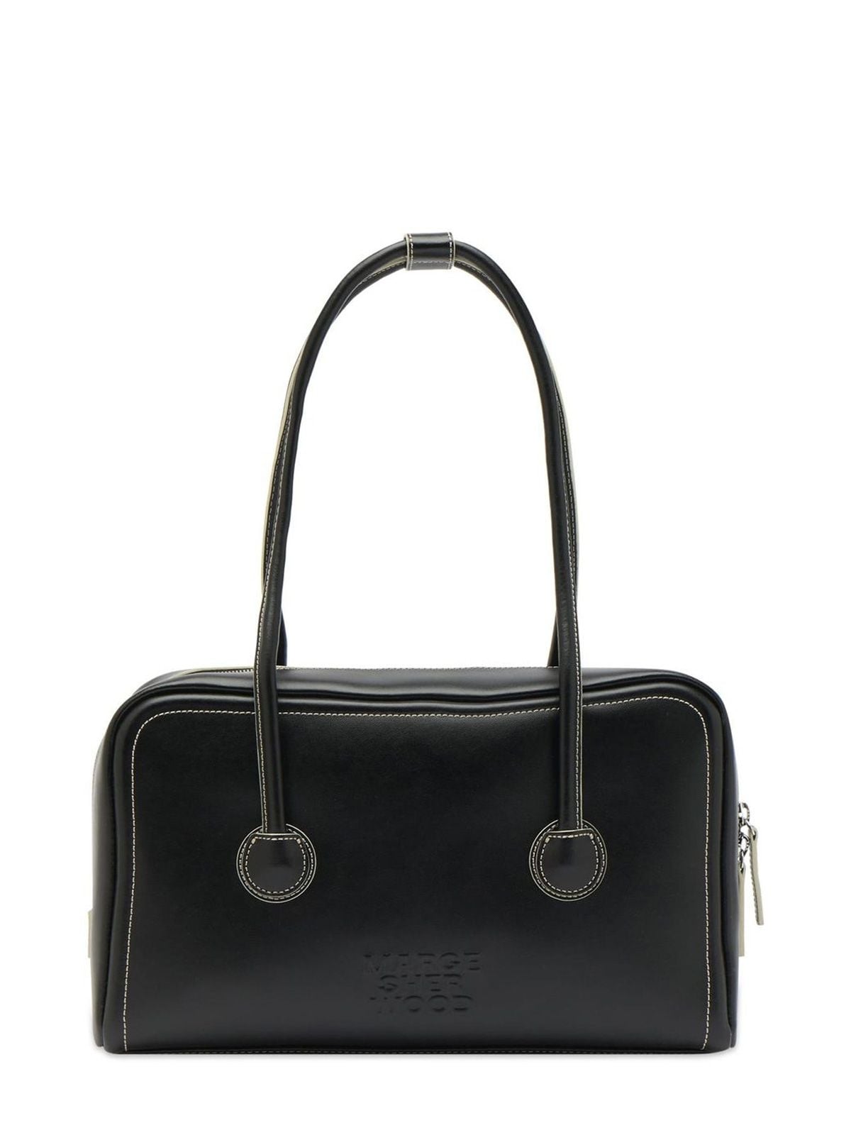 Black soft boston shoulder bag