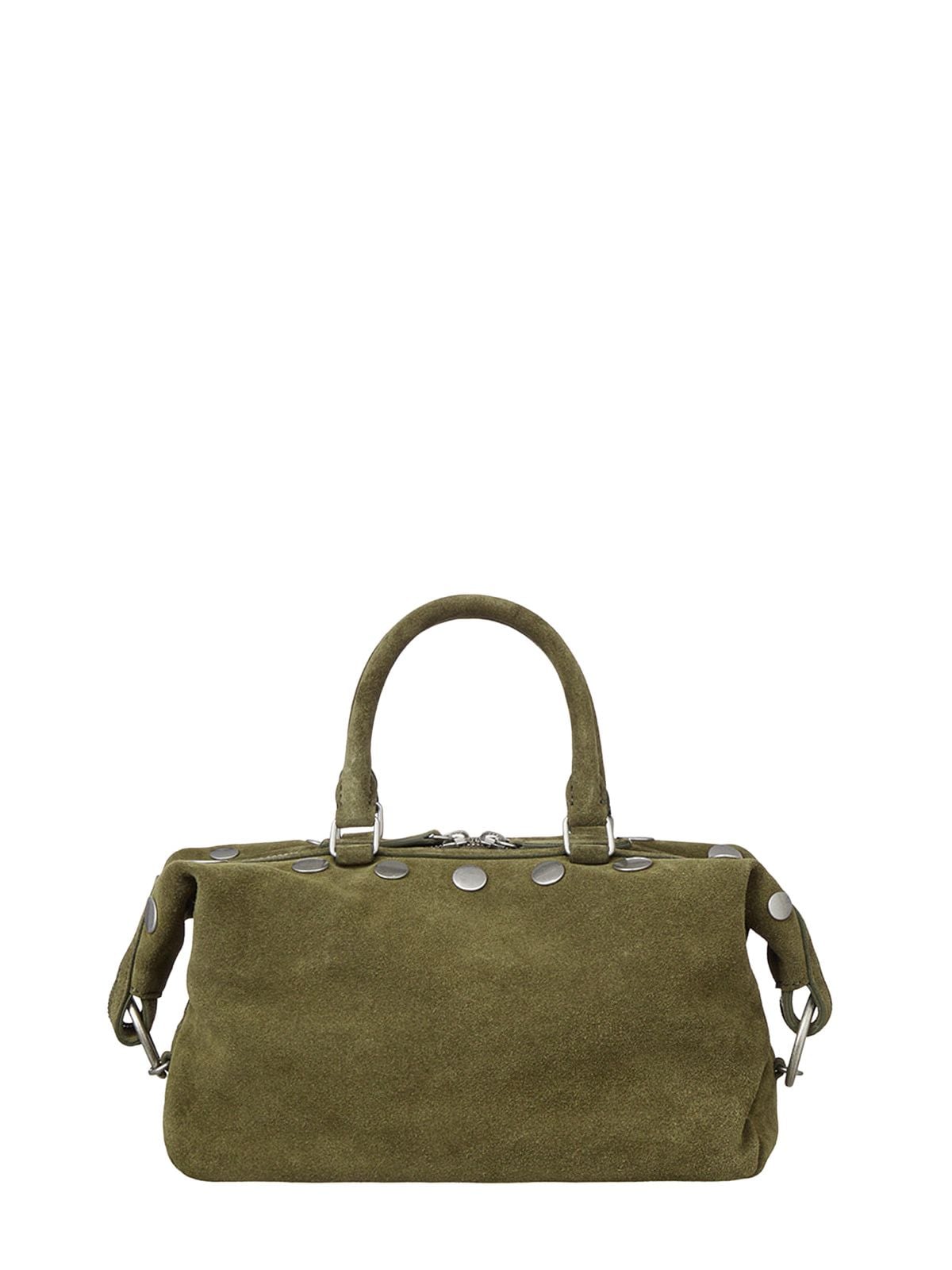 Olive mini dumpling stud shoulder bag