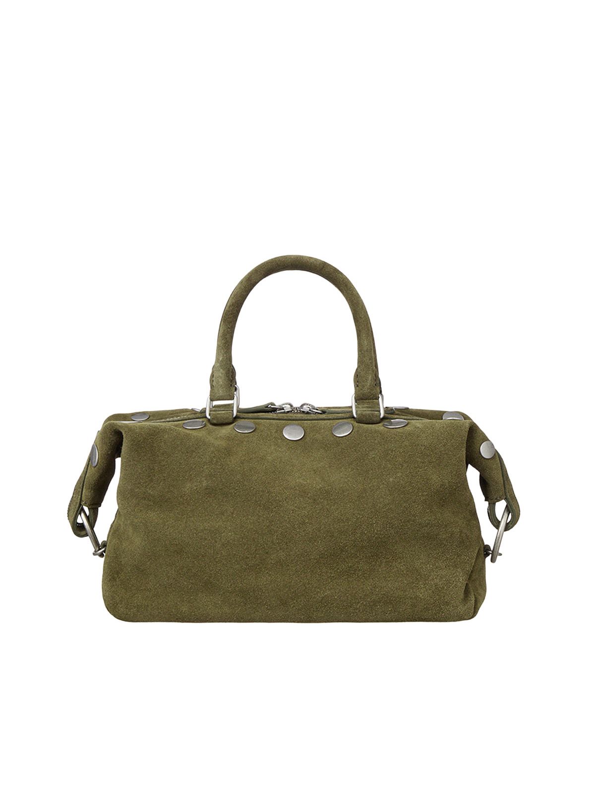 Olive mini dumpling stud shoulder bag