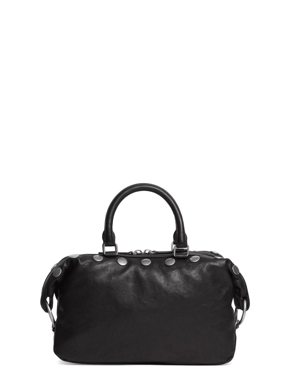 Black mini dumpling stud shoulder bag