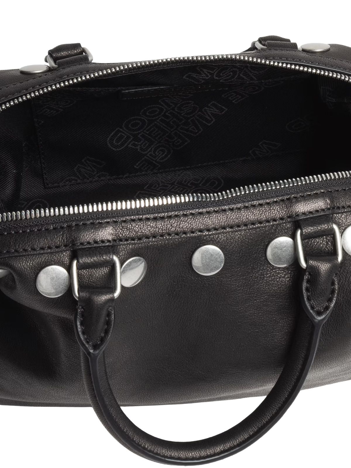 Black mini dumpling stud shoulder bag MARGESHERWOOD
