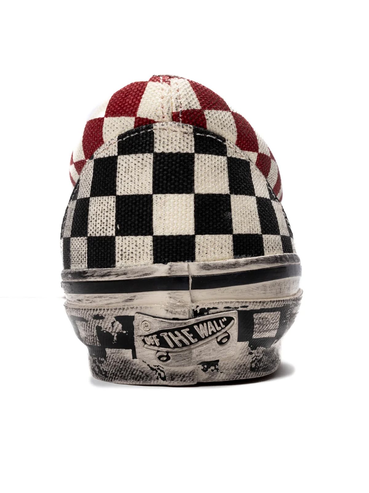 Black red check classic slip on loafers VANS A.O.D.