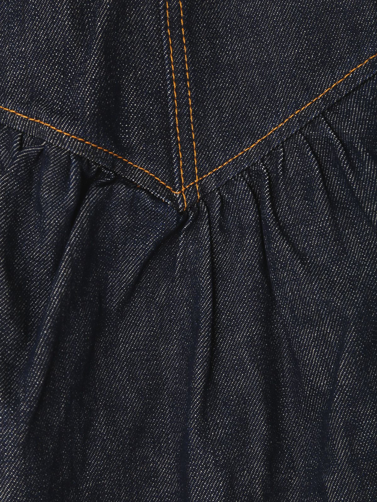 Dark blue slub denim corset jeans GANNI