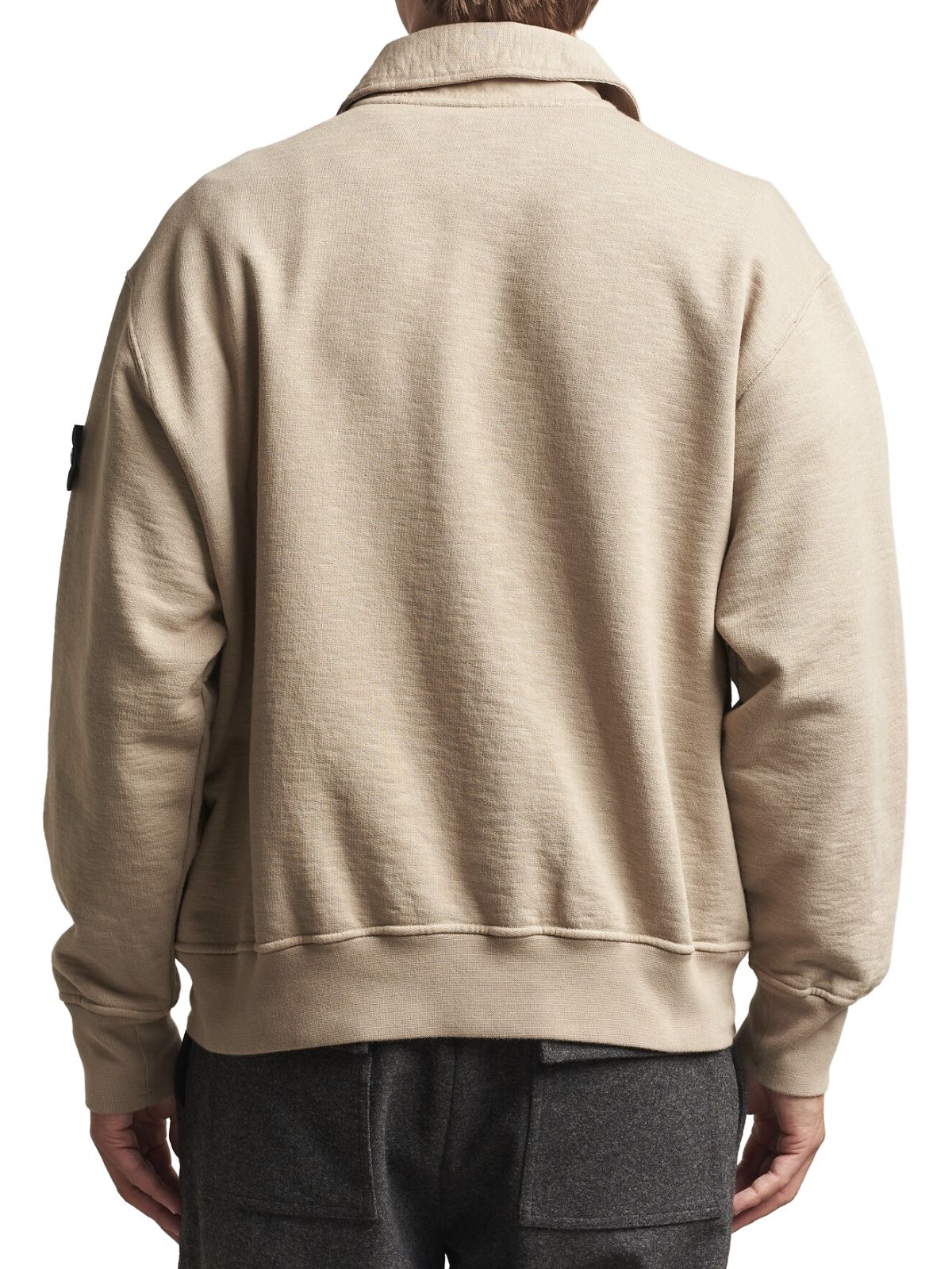Beige long sleeve polo STONE ISLAND