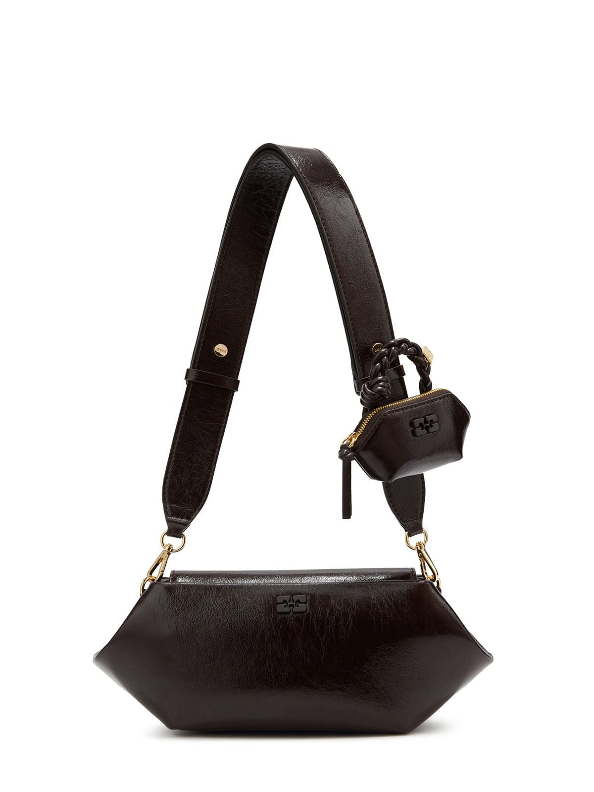 Borsa a spalla bou east/west deep shine marrone espresso