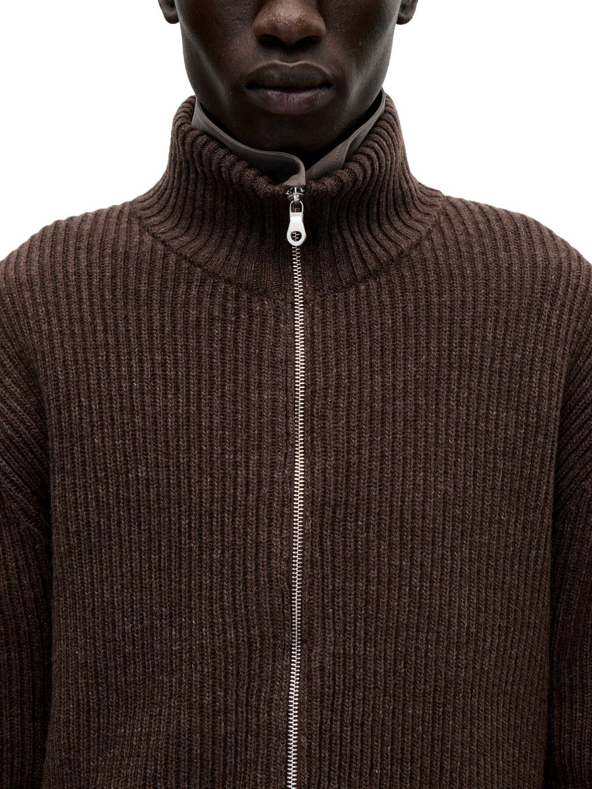 Maglione con cerniera shrunk marrone freddo BERNER KUHL