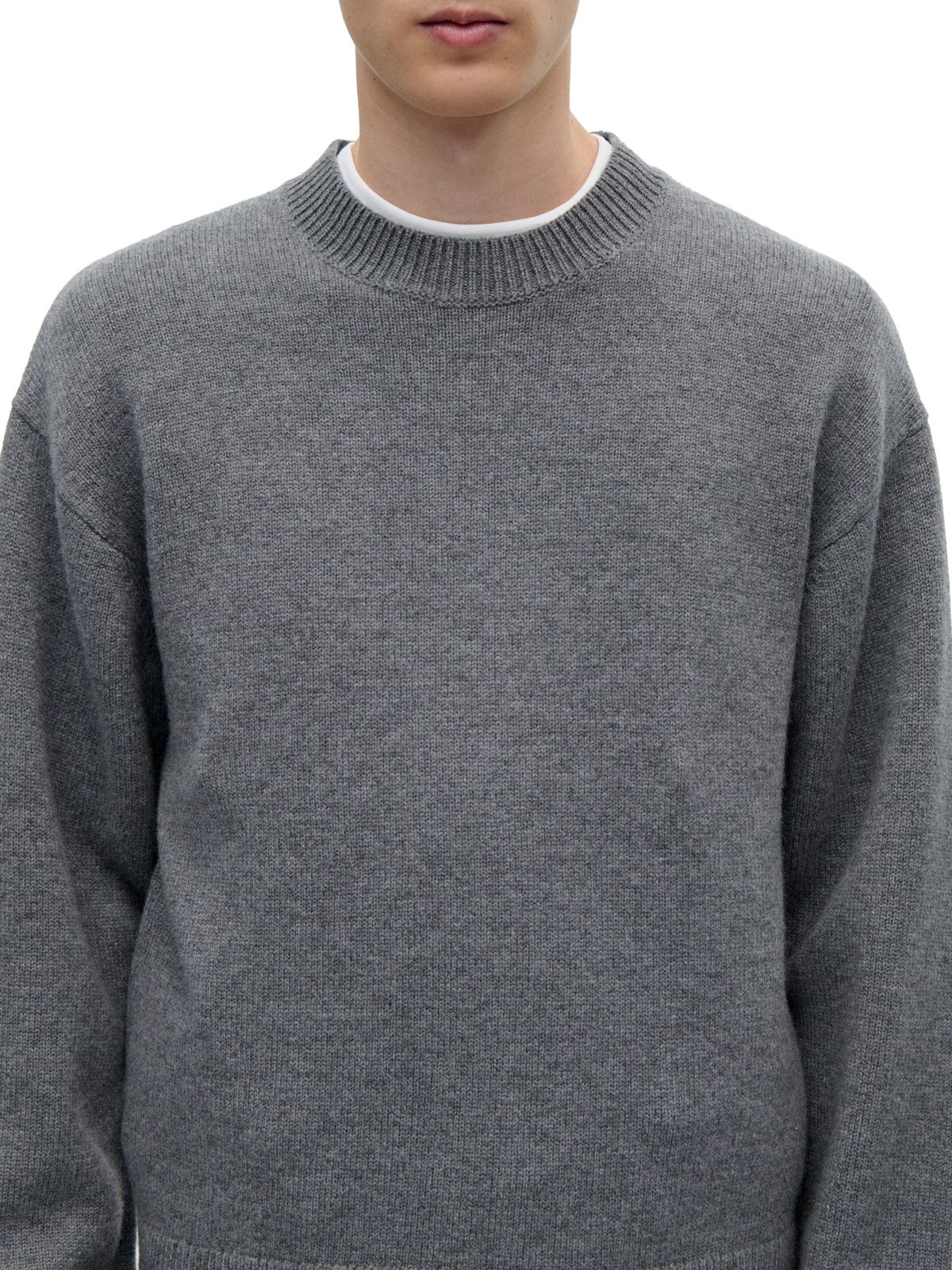 Grey drop crew boiled sweater BERNER KUHL