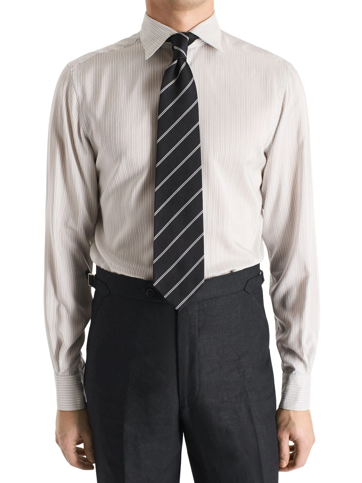 Black jacquard tie HUSBANDS