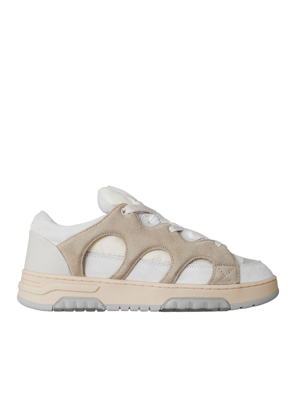 Sneakers bianche e beige