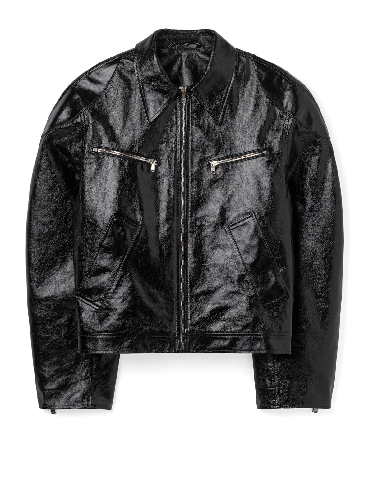 Giacca in pelle nera