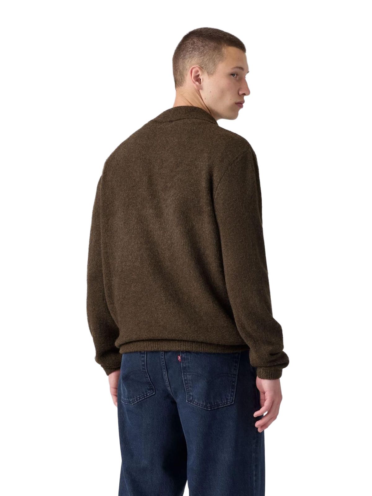 Maglione boulder collared con metà cerniera marrone LEVI'S