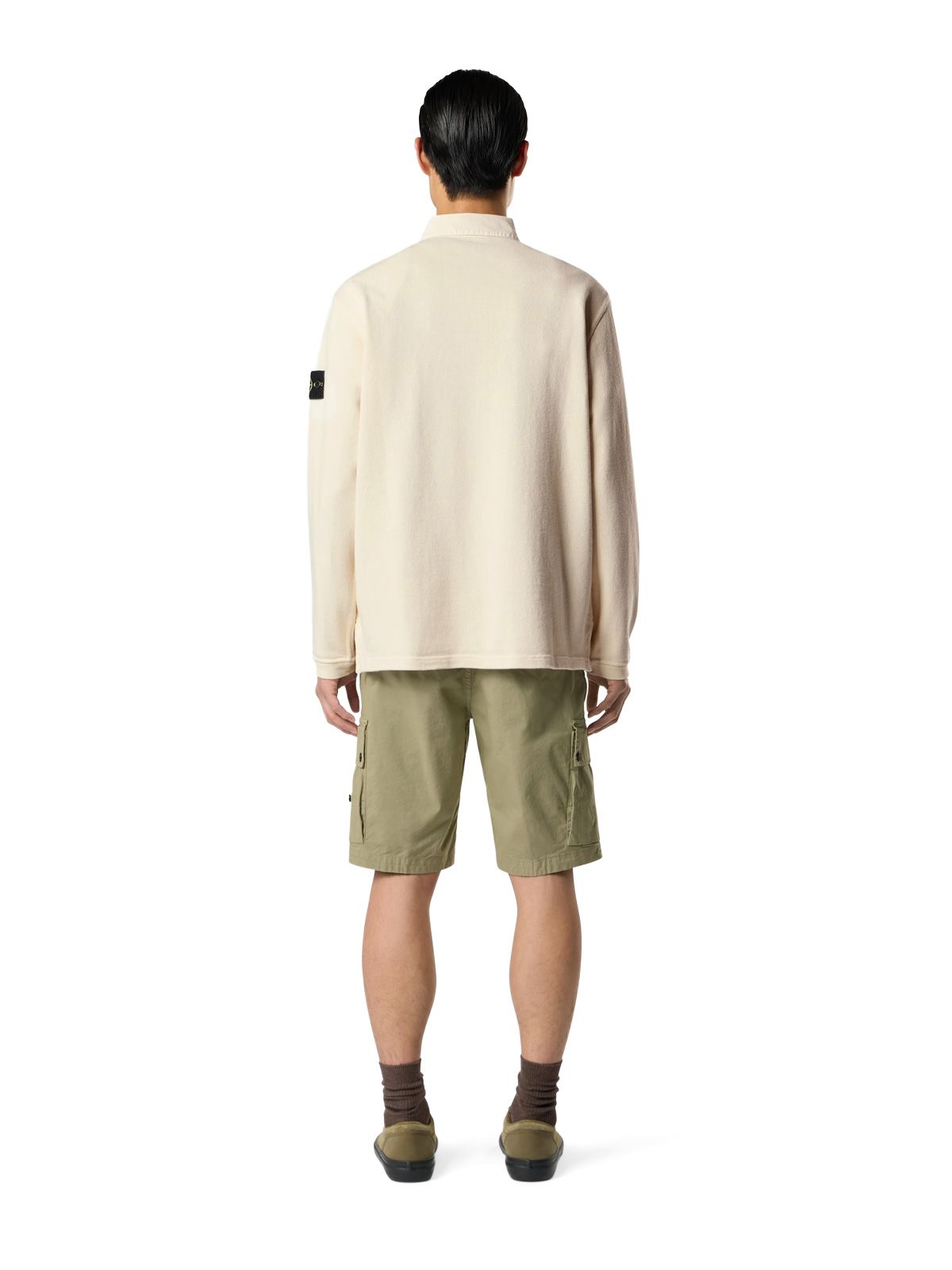 Beige long sleeve polo STONE ISLAND