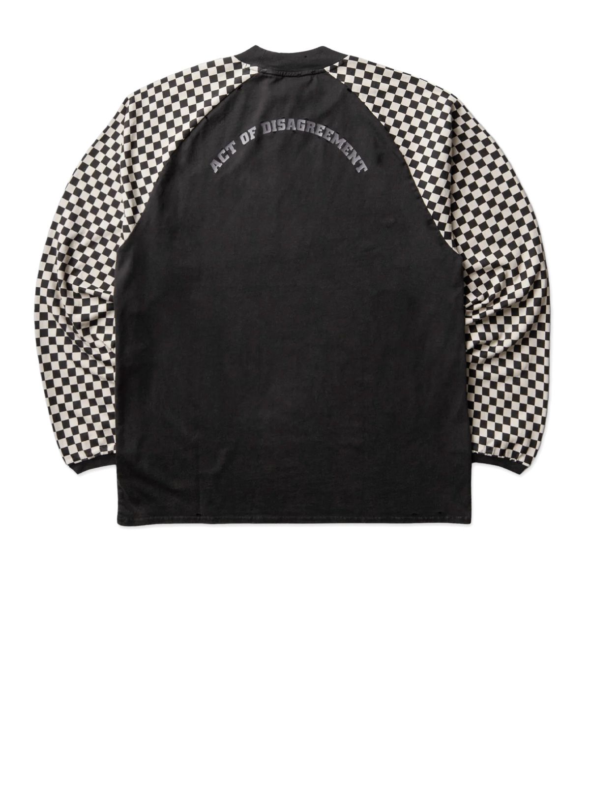 T-shirt racing a manica lunga bianca e nera VANS A.O.D.