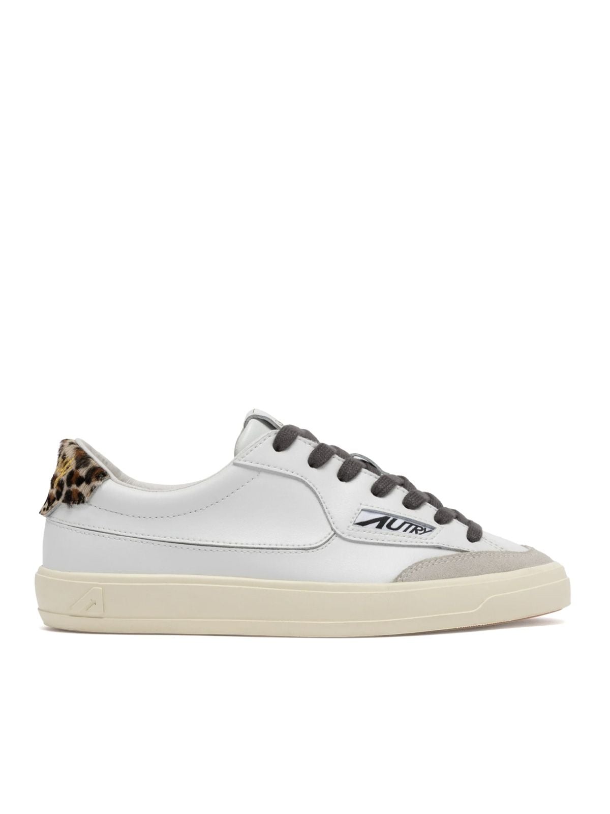 White leopard windscape low sneakers