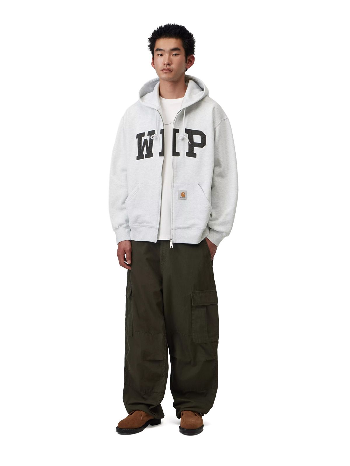 Felpa con cappuccio wip grigia CARHARTT WIP