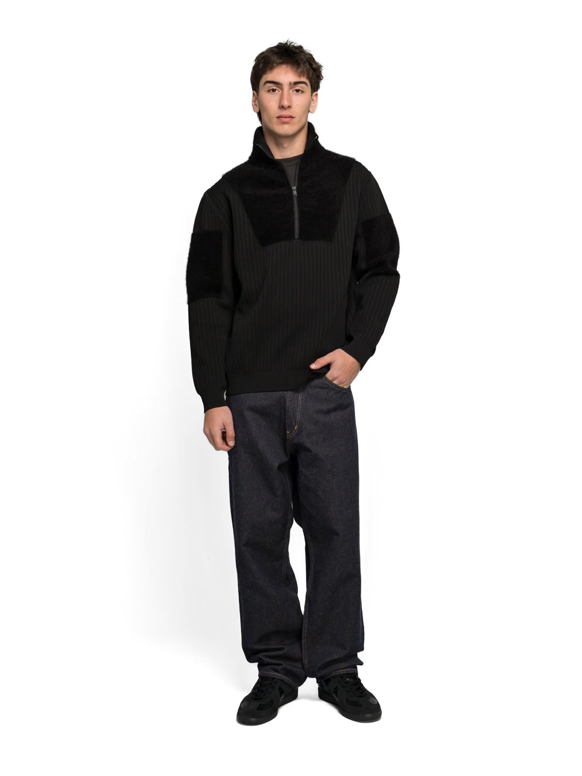 Felpa con cerniera nera Y-3