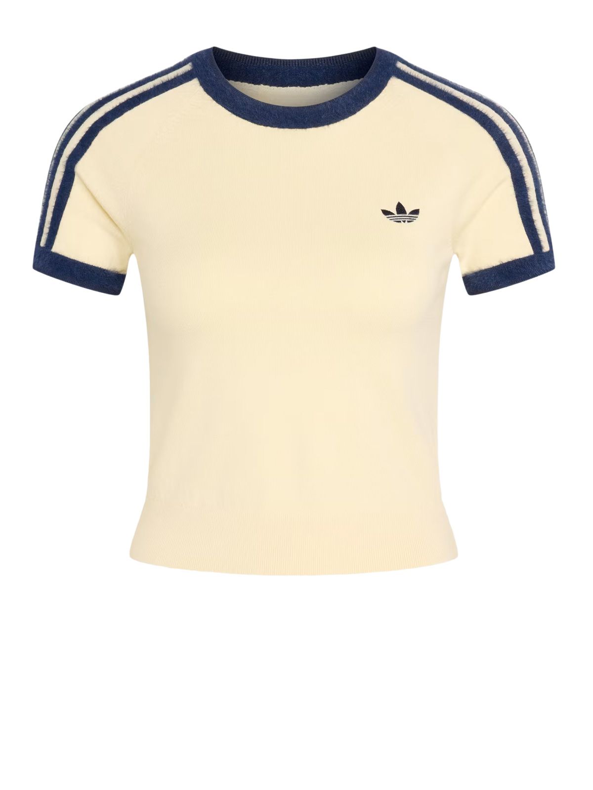T-shirt in maglia panna