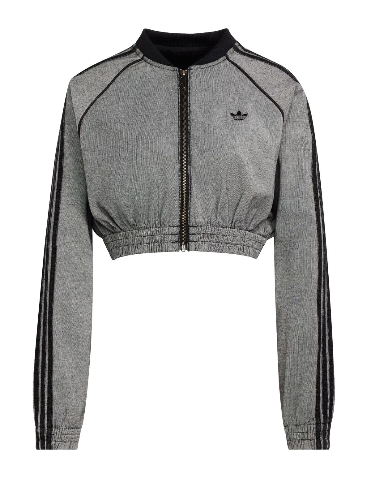 Felpa con cerniera denim