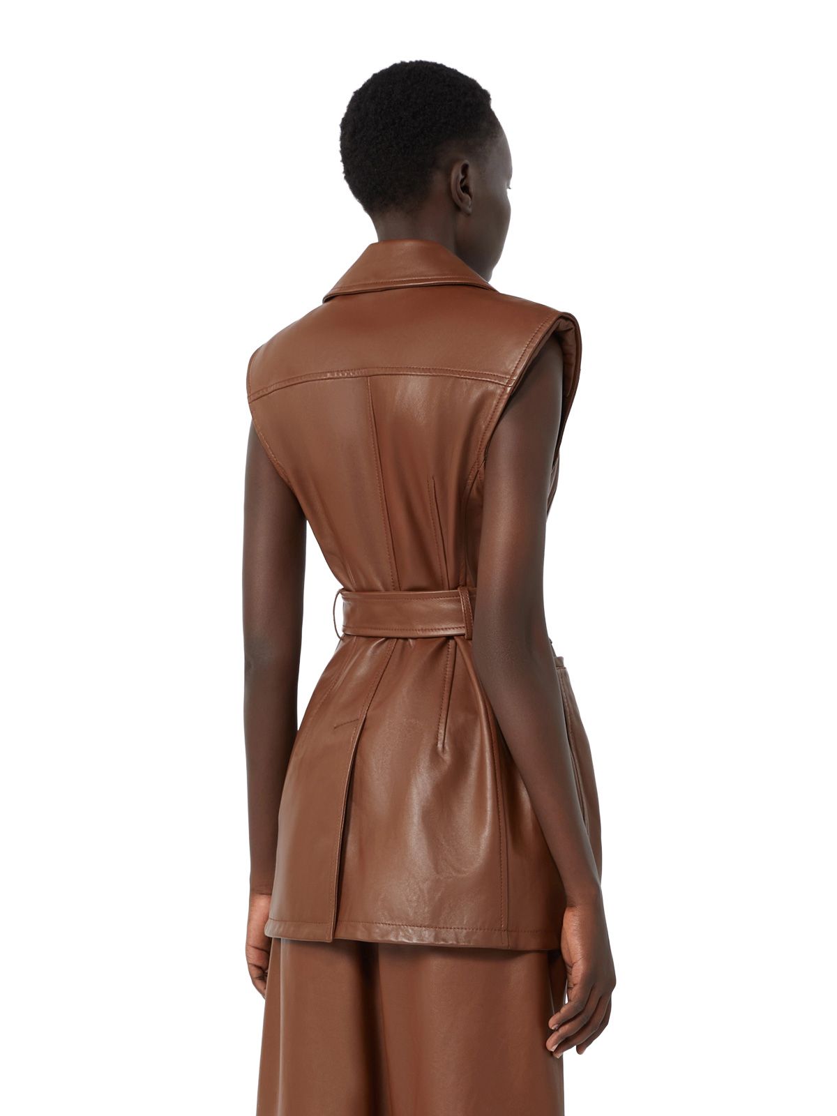 Brown spxfavella gilet SPORTMAX