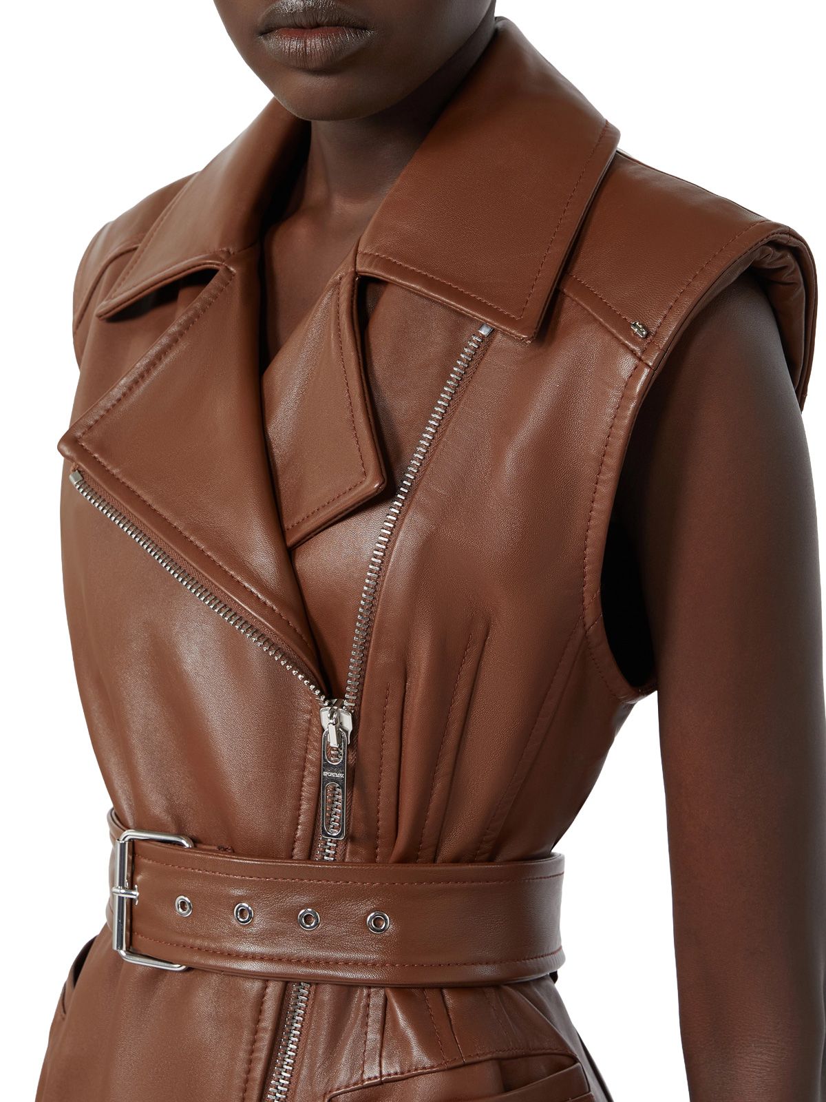 Brown spxfavella gilet SPORTMAX