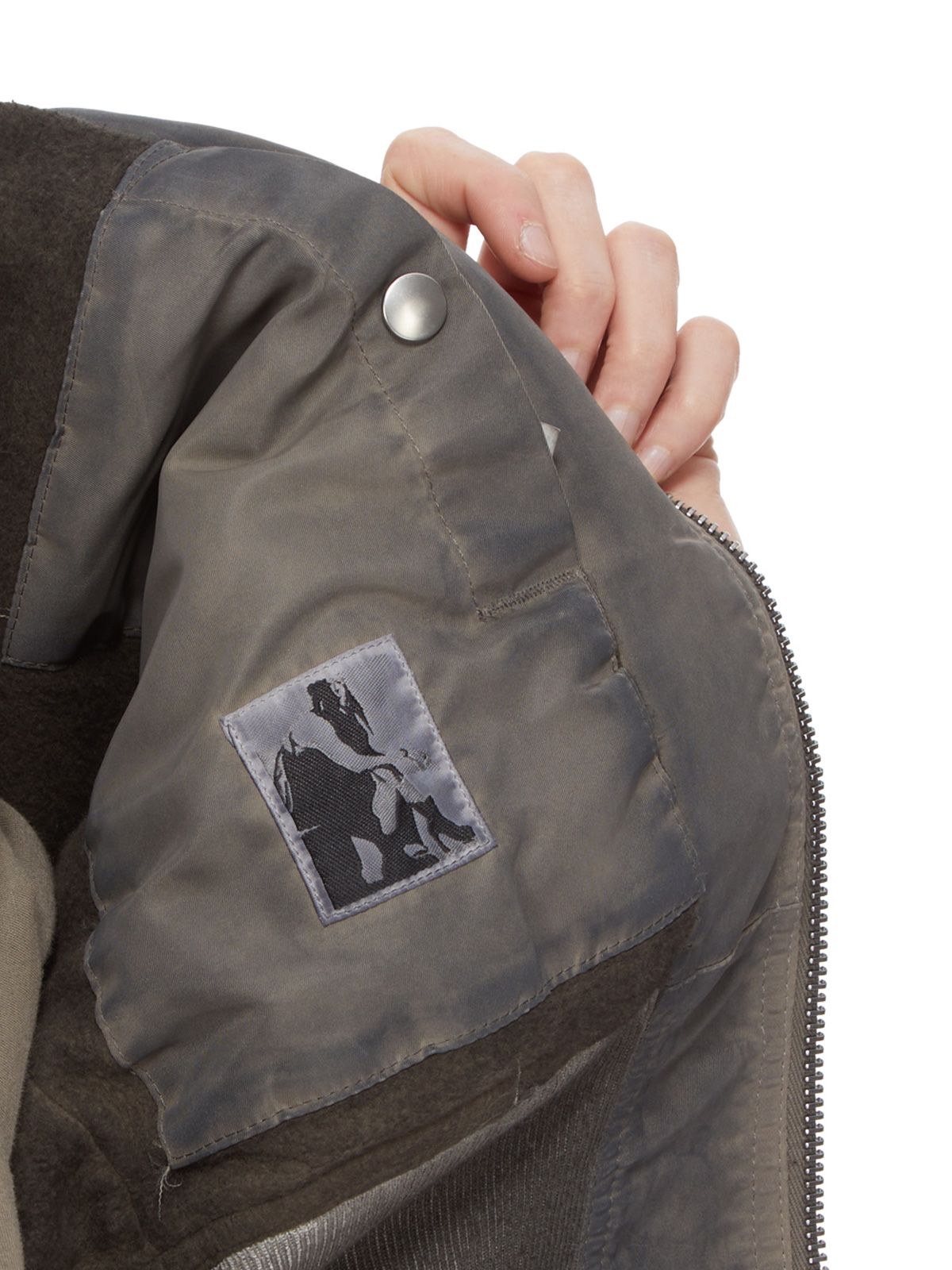 Dark dust hooded cropped flight bomber DRKSHDW
