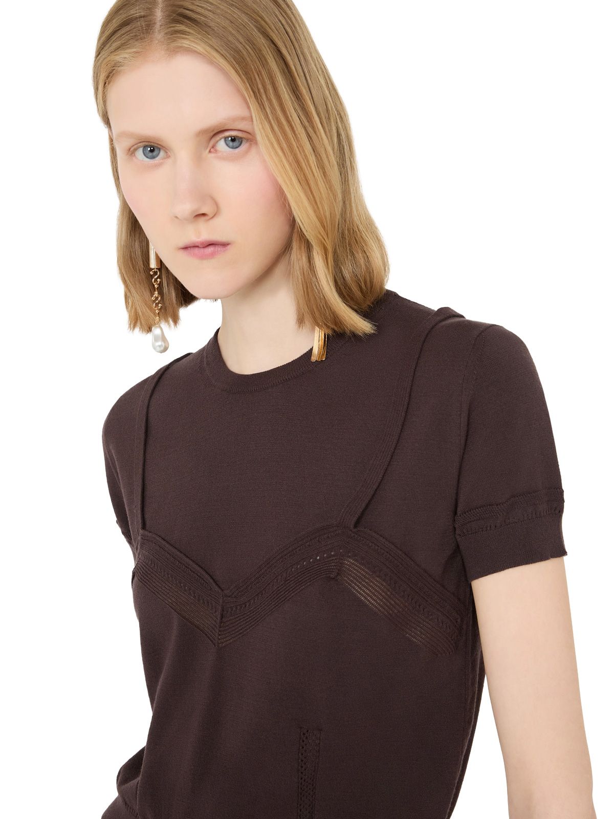 Brown spxangel t-shirt SPORTMAX