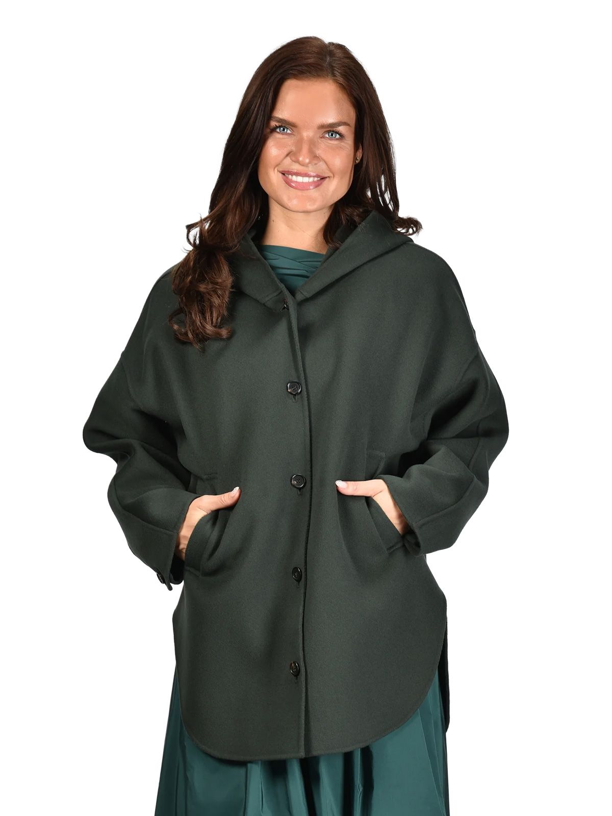 Dark green smmanita coat 'S MAX MARA