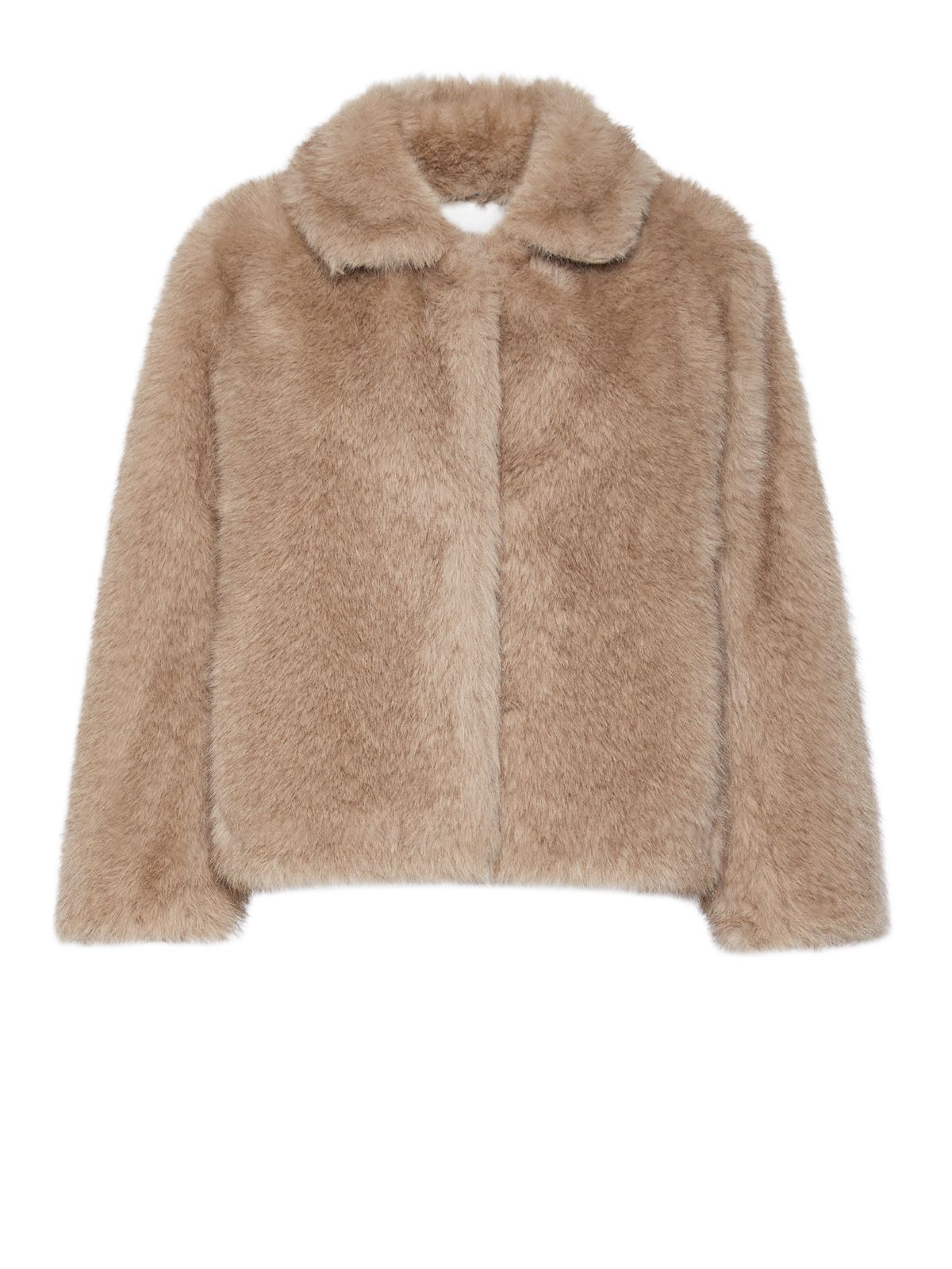 Beige smmalce furcoat