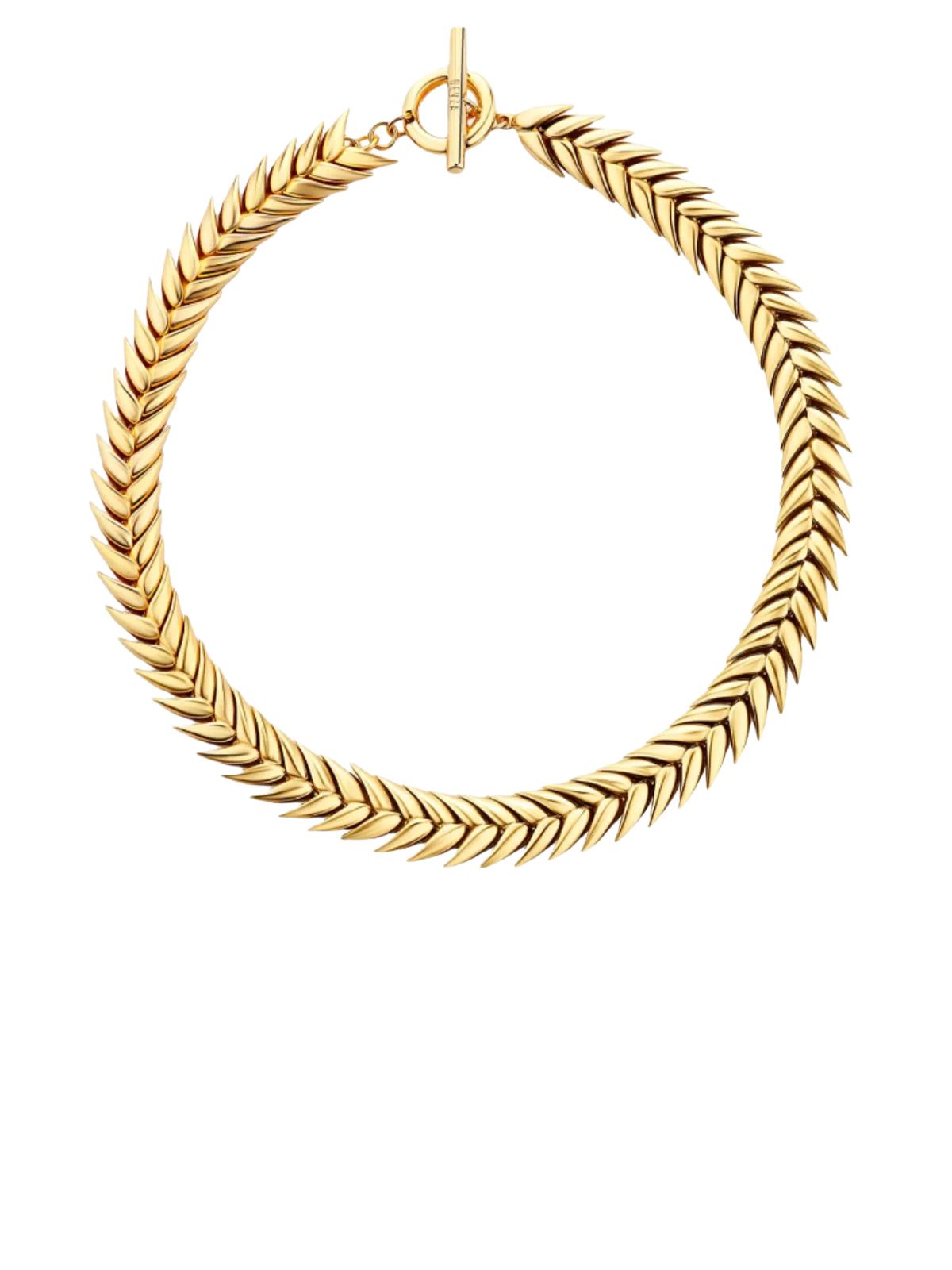 Gold spikelet necklace