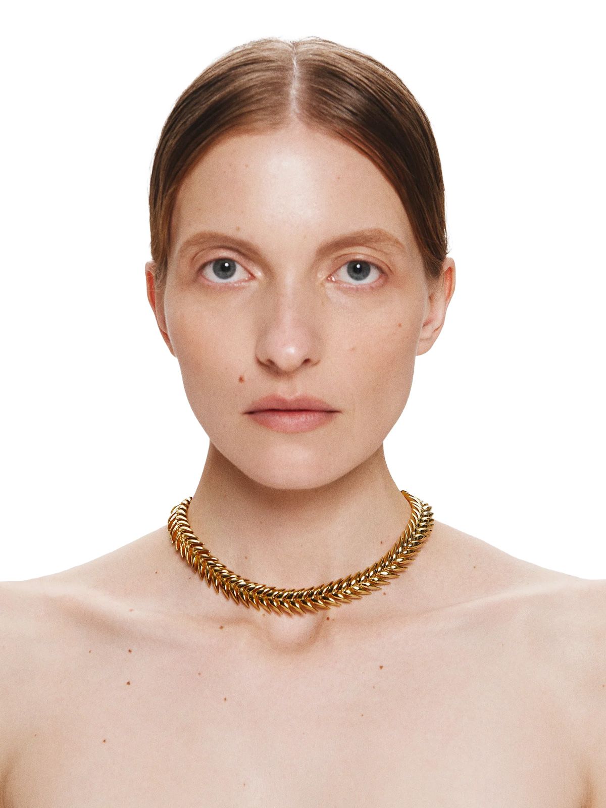 Gold spikelet necklace BEVZA