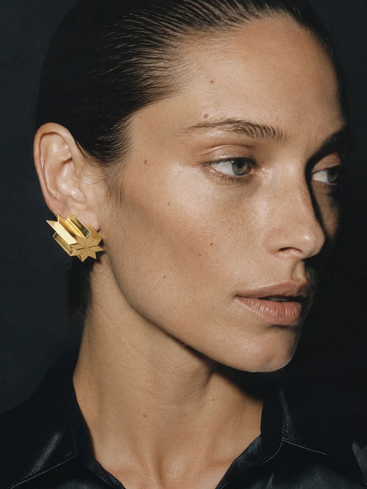 Gold zirky earrings BEVZA