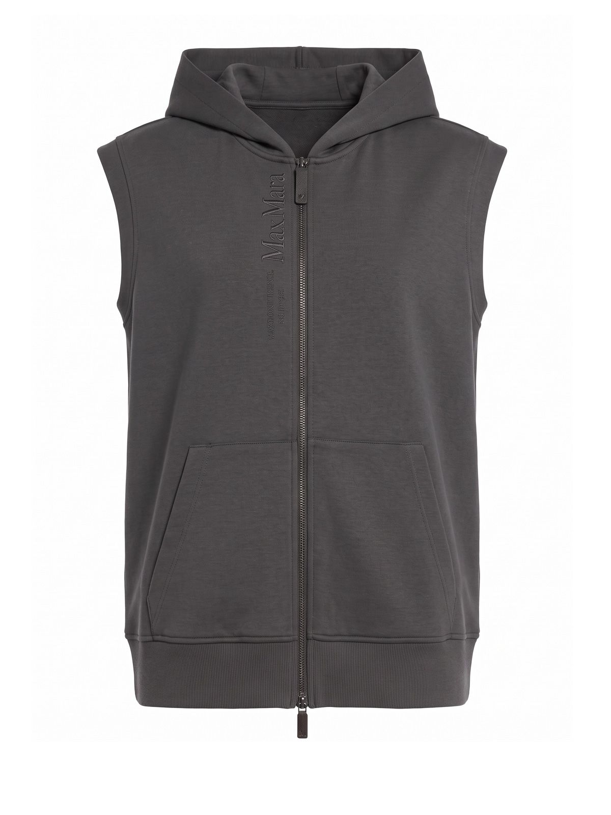 Dark grey smmballo sleeveless hoodie