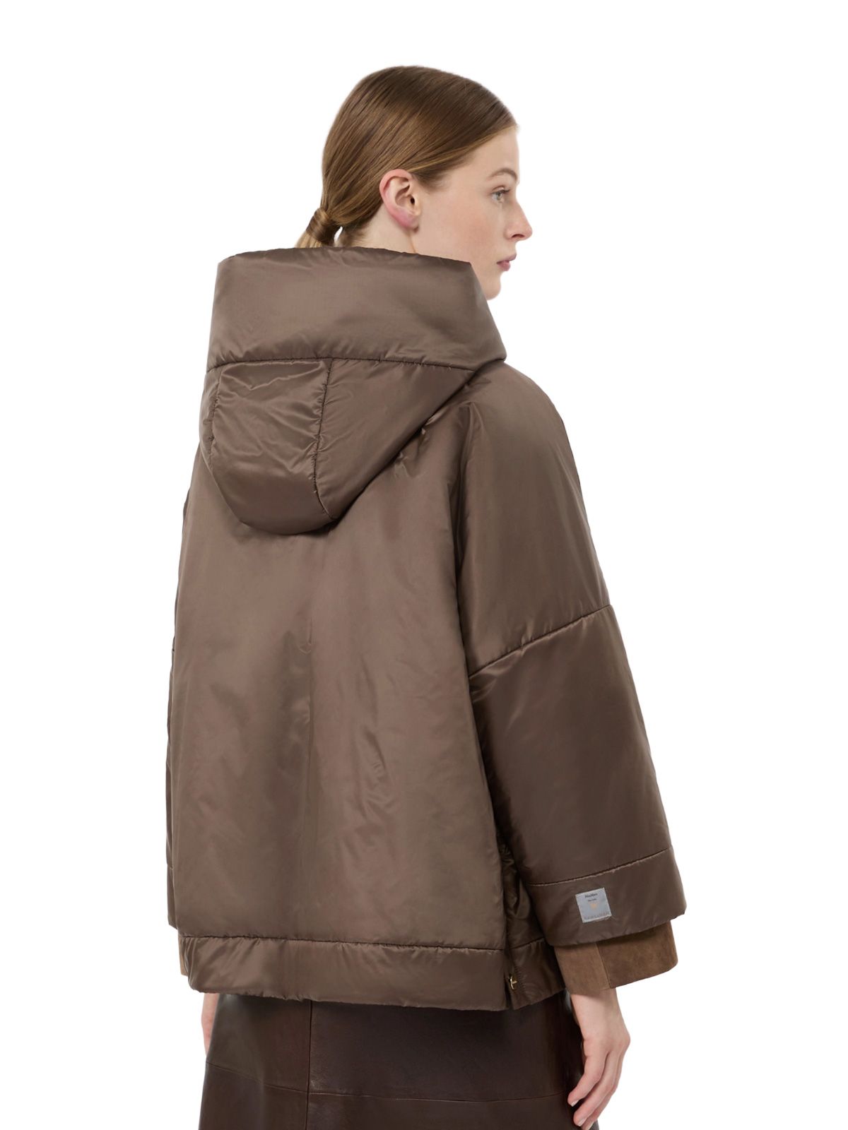 Brown mtcfiore puffer jacket MAX MARA THE CUBE