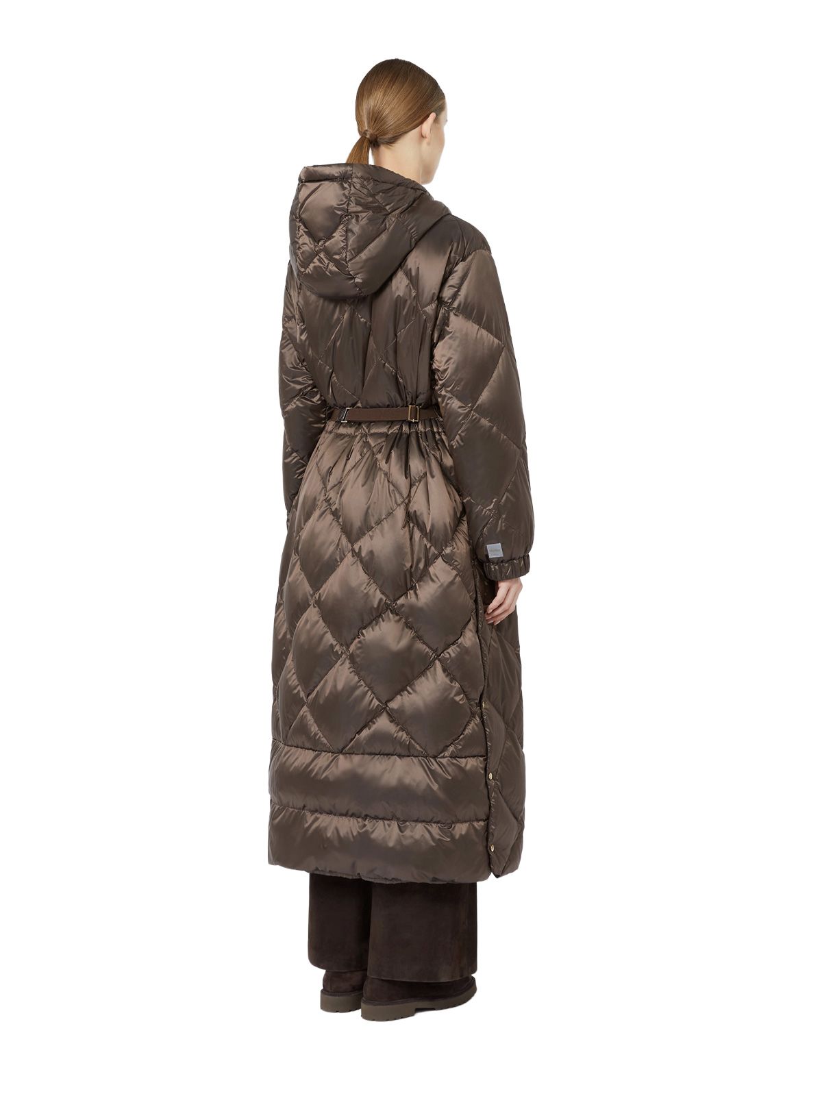 Brown mtcabete puffer jacket MAX MARA THE CUBE