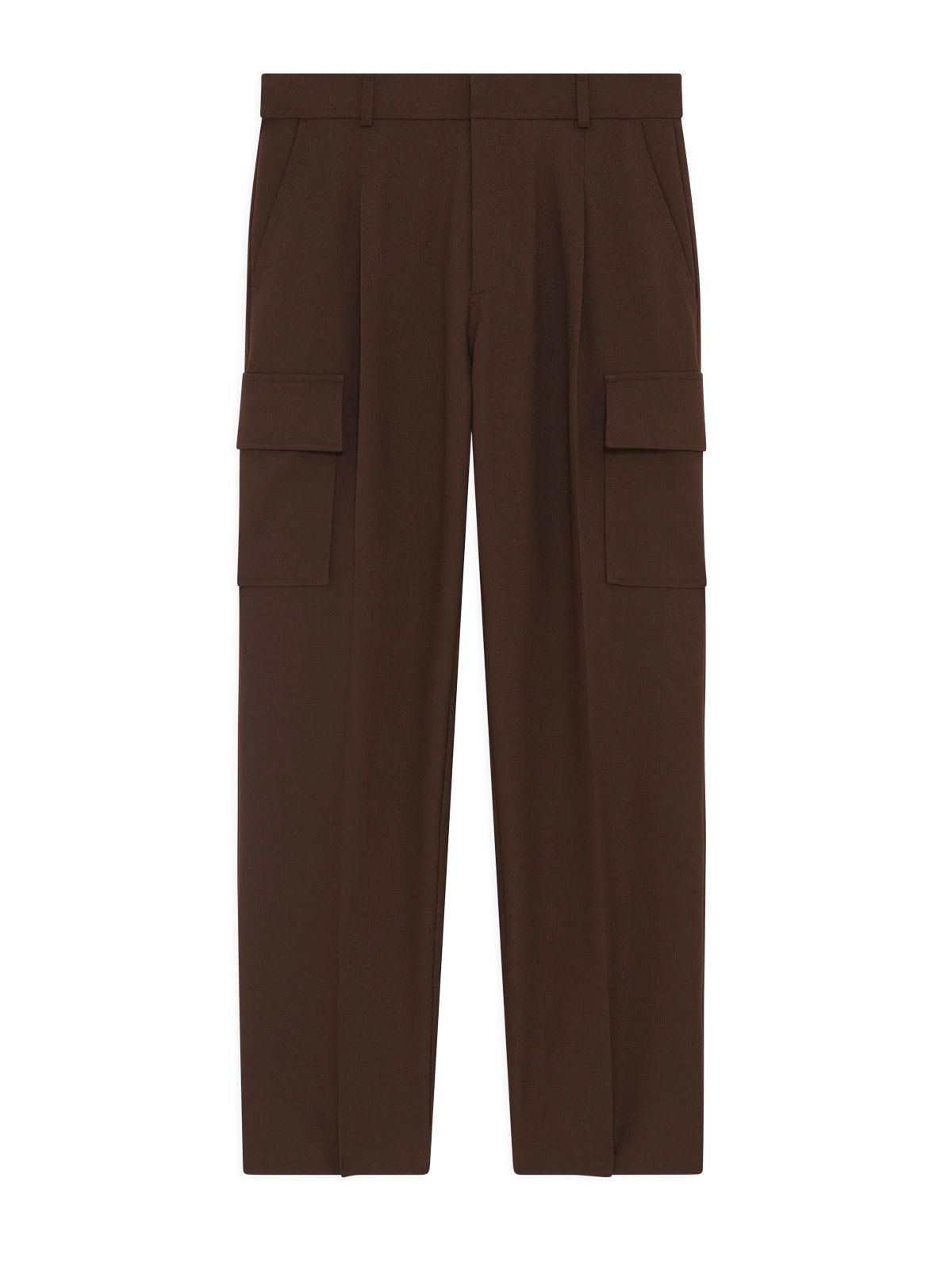 Brown twill cargo pants