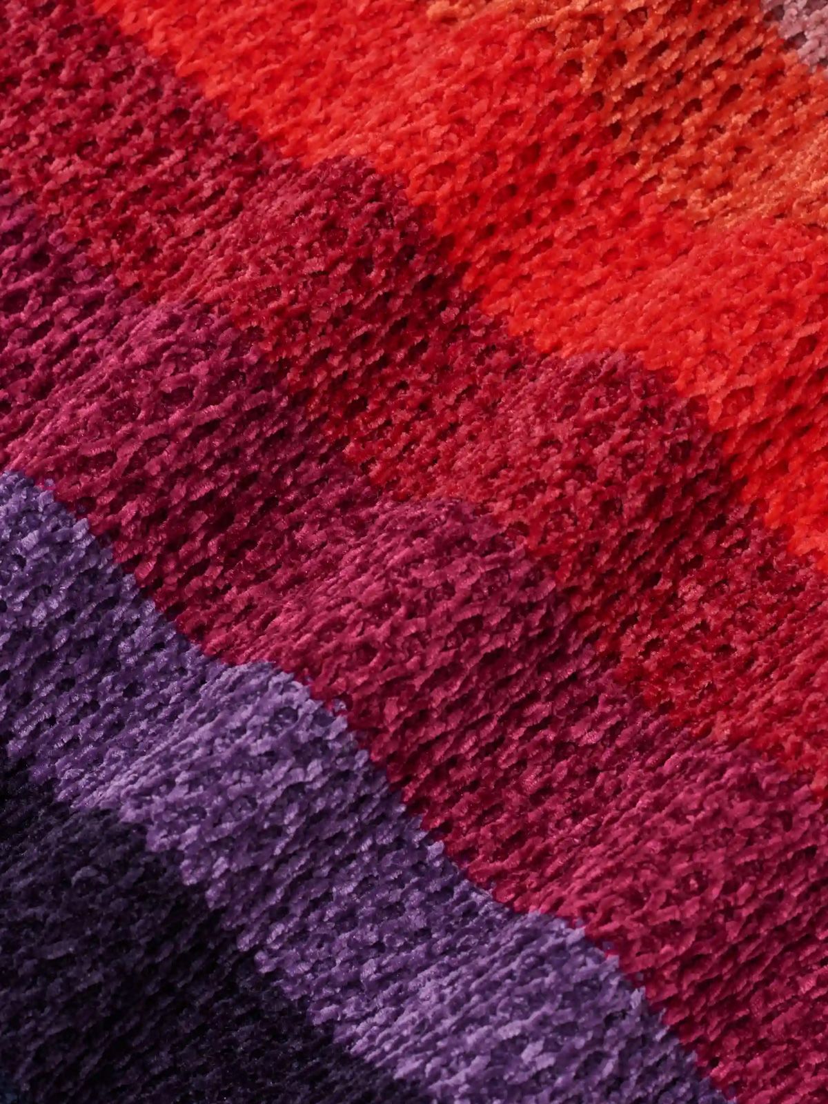 Polo horse a righe chenille a maniche lunge multicolore DROLE DE MONSIEUR