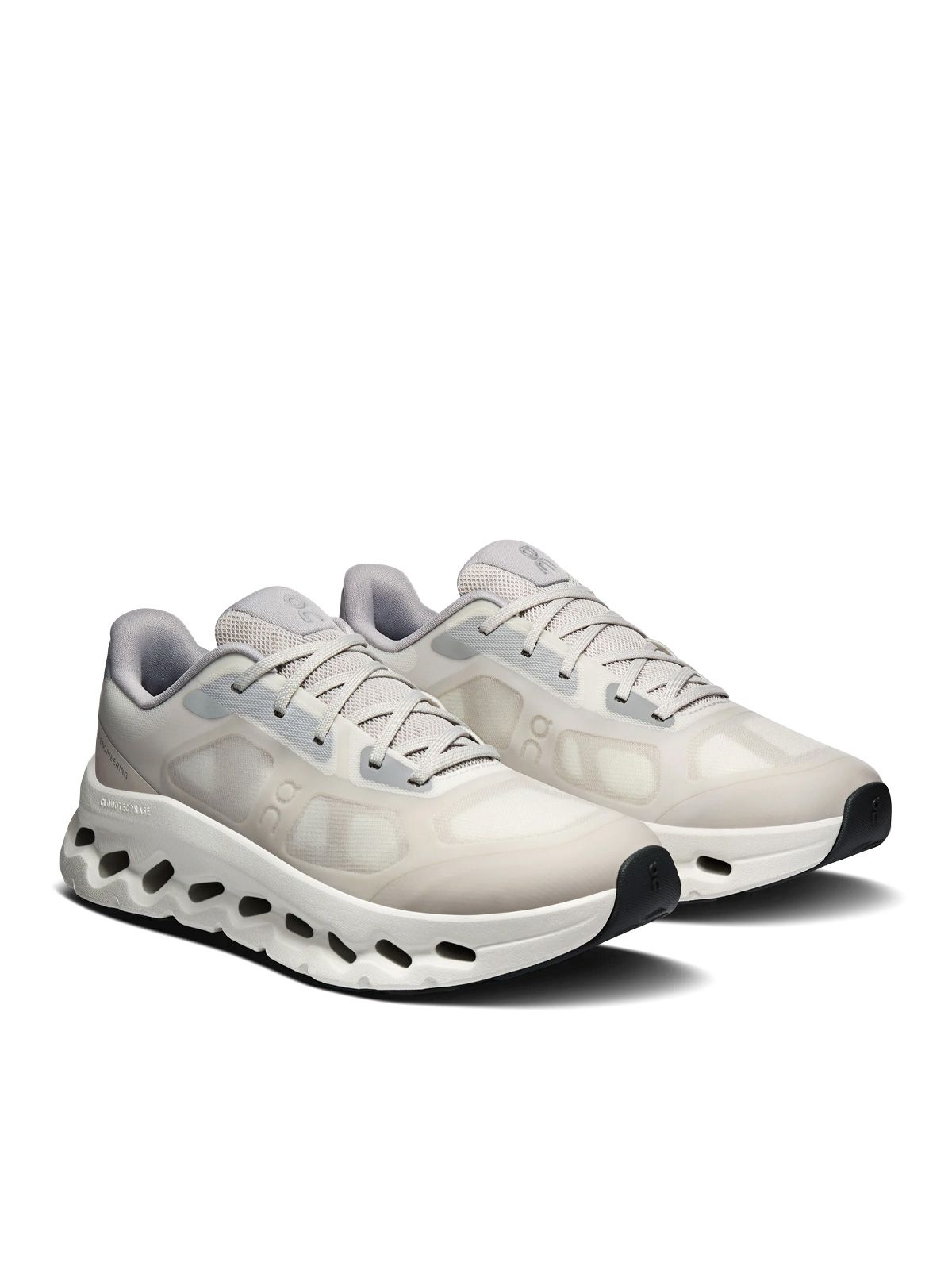 White cloudtilt moon sneakers ON RUNNING