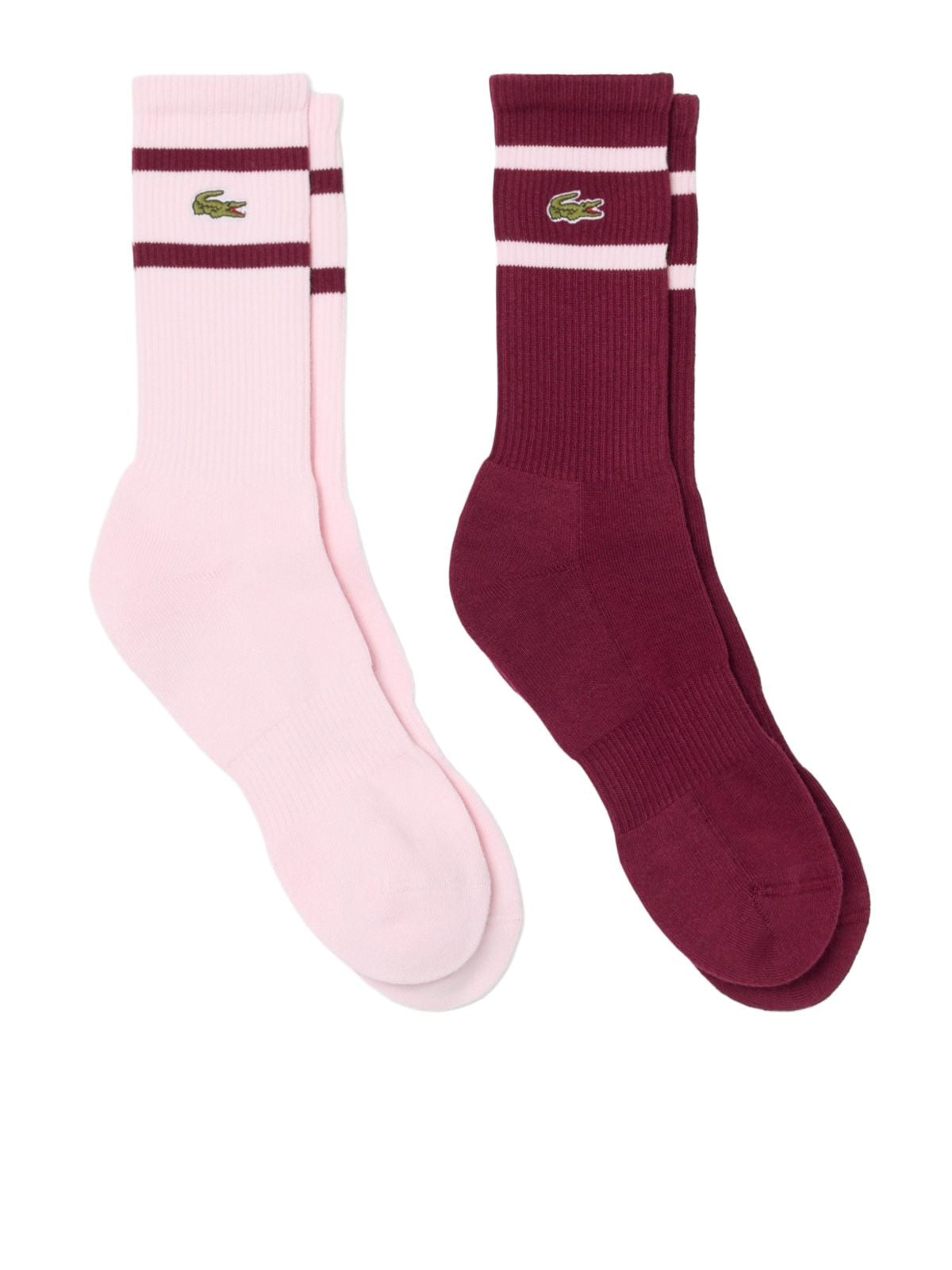 Calzini rosa e bordeaux