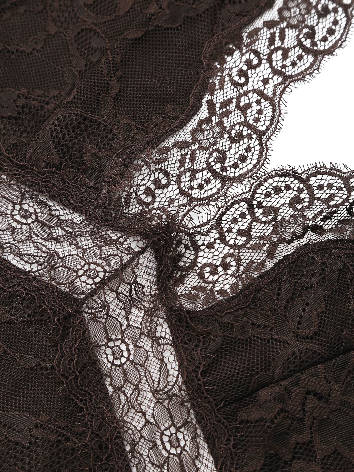Dark brown florida patchwork bodysuit THE ANDAMANE