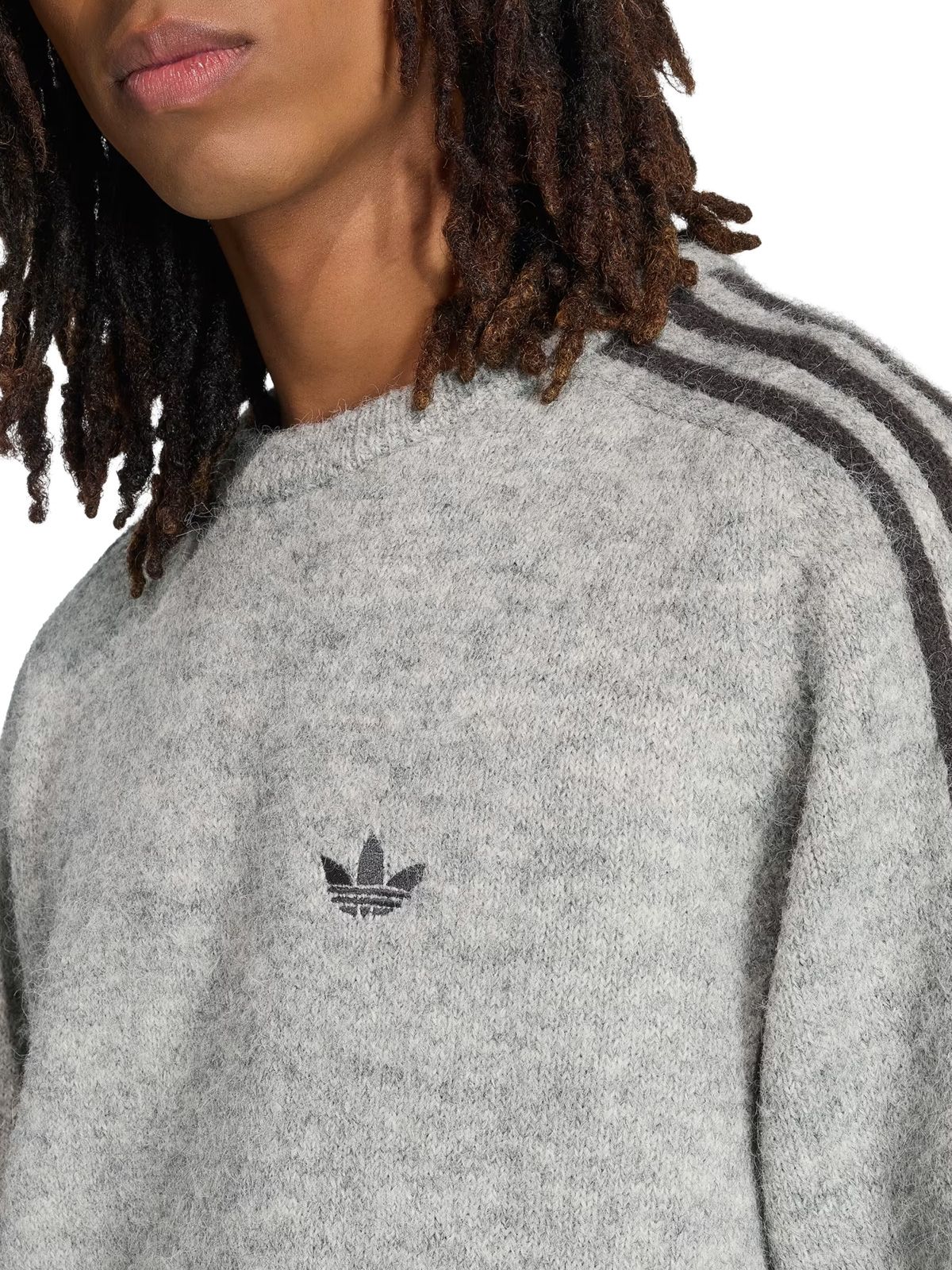 Grey knit crew sweater ADIDAS ORIGINALS