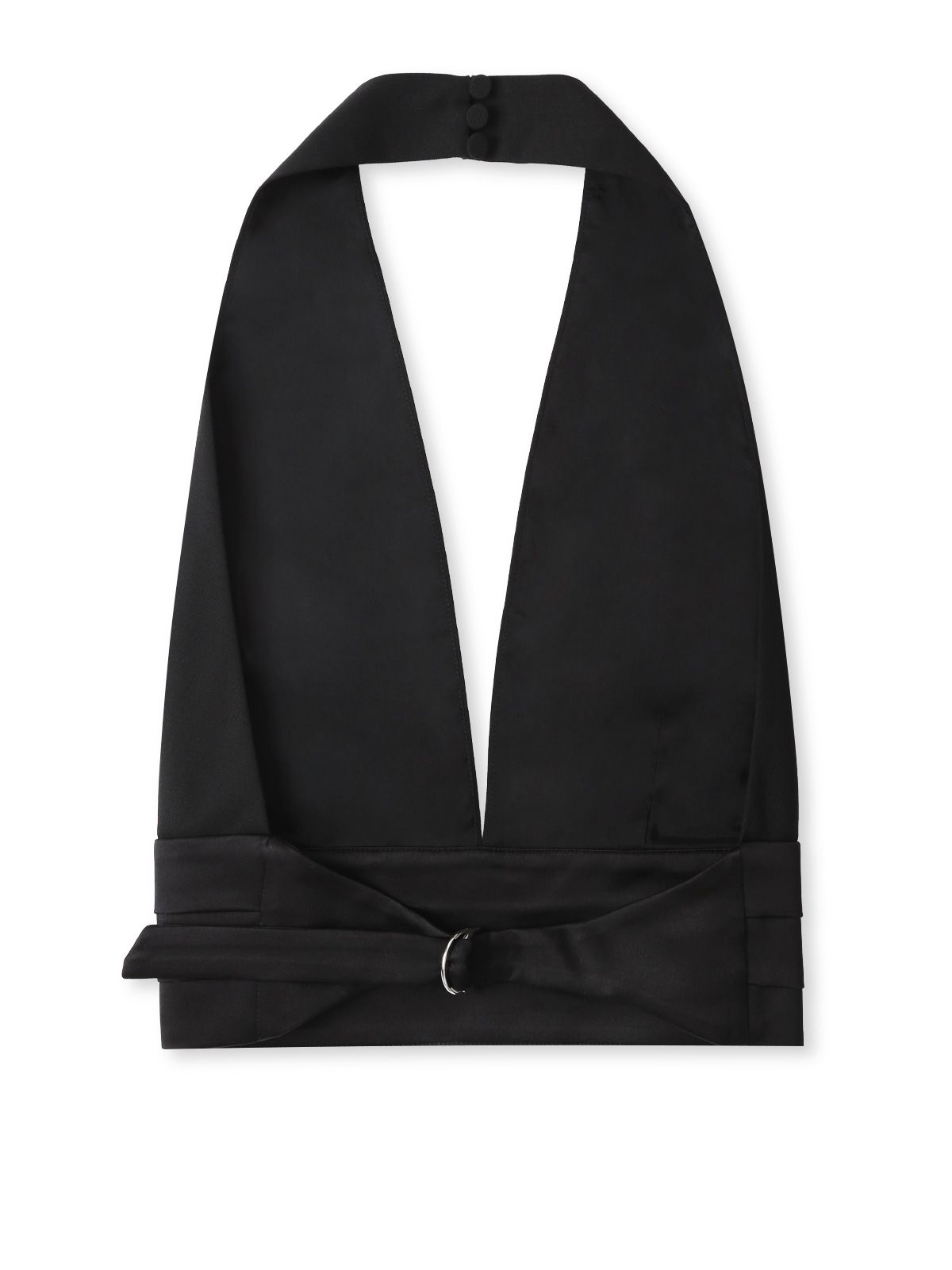 Black sandra tuxedo top THE ANDAMANE
