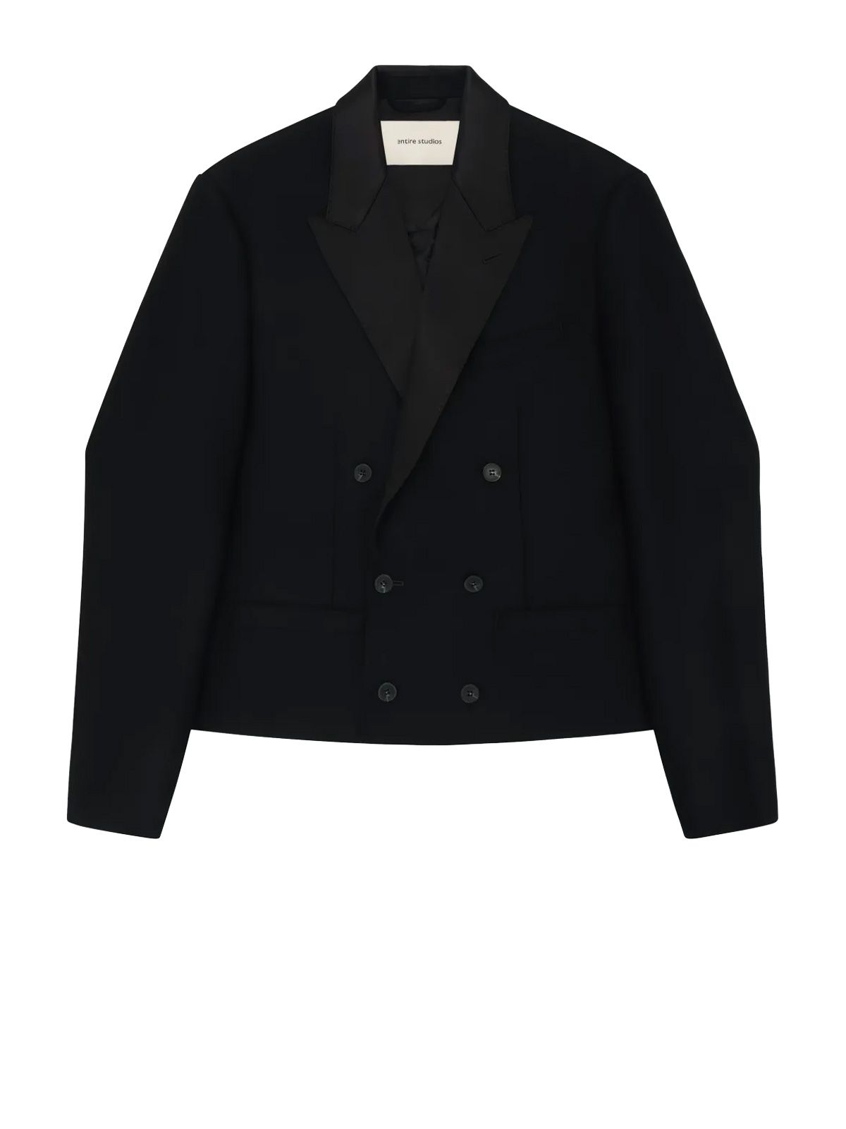 Black fold tailored jacket