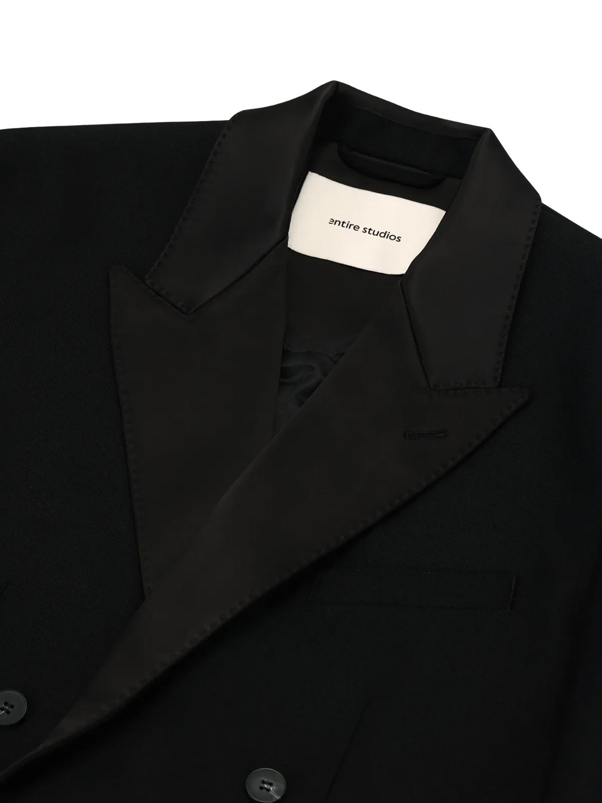 Black fold tailored jacket ENTIRE STUDIOS