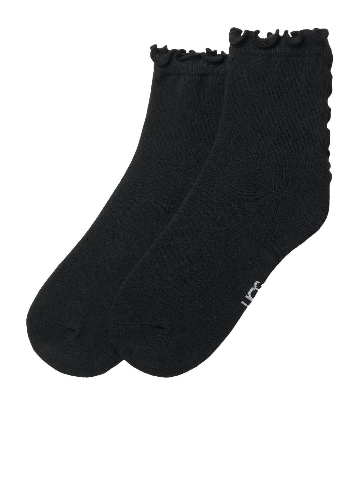 Black karsyn lettuce edge quarter socks UGG