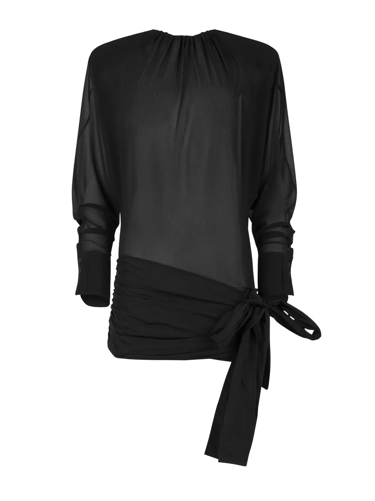 Black mini tie dress