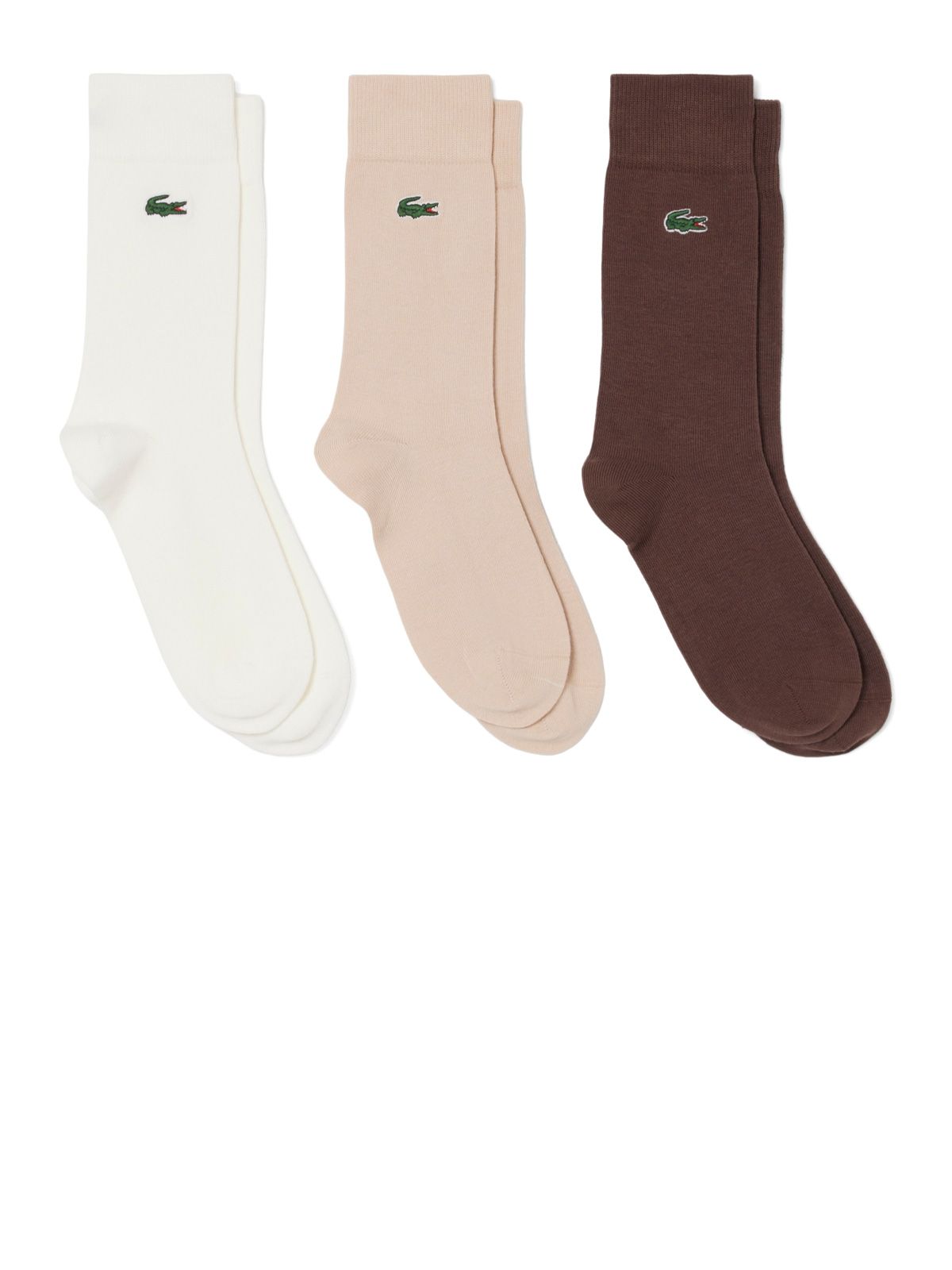 White beige brown socks
